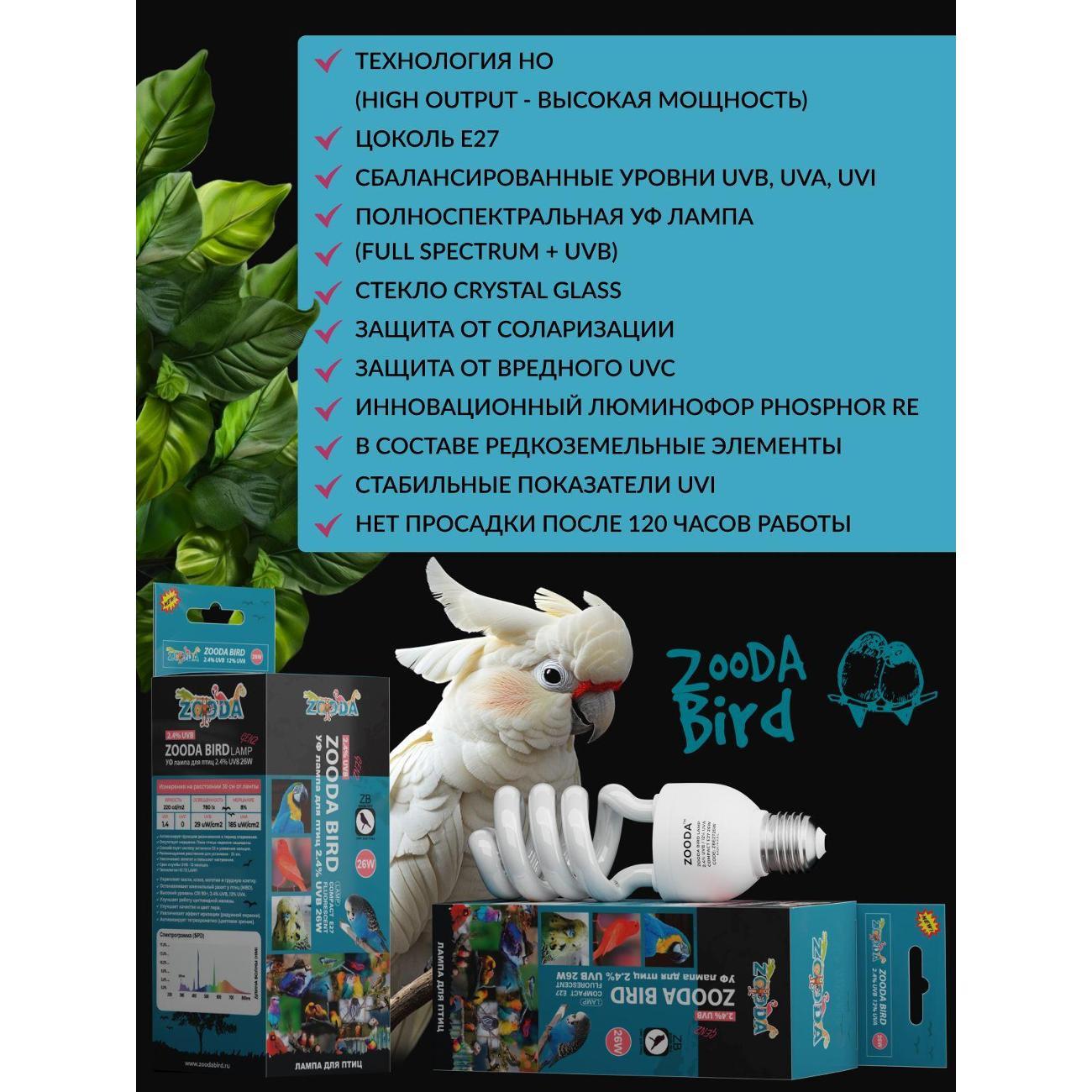 Лампа для птиц и животных ZOODA E27