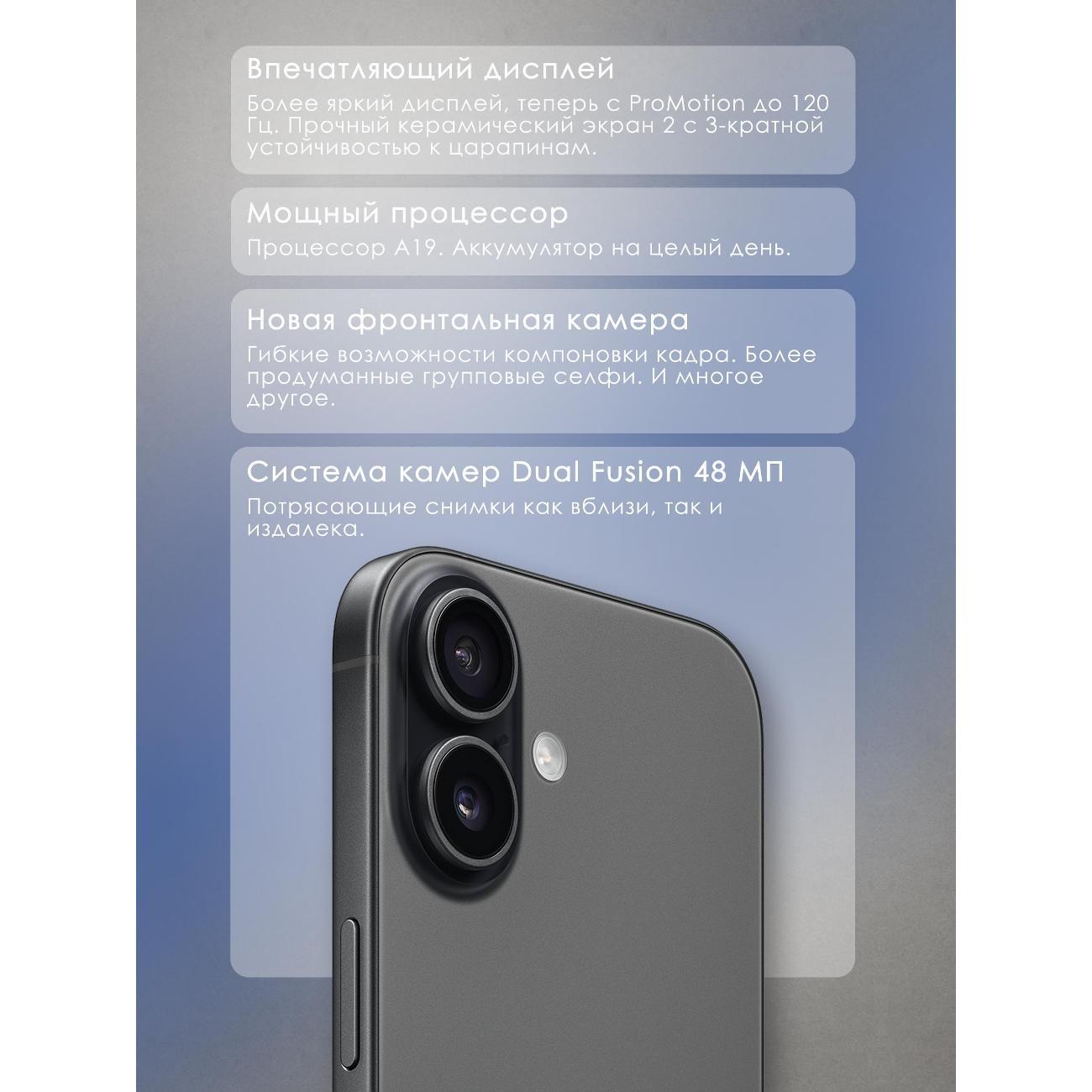 Смартфон Apple iPhone 17 256GB Black (Без Rustore)