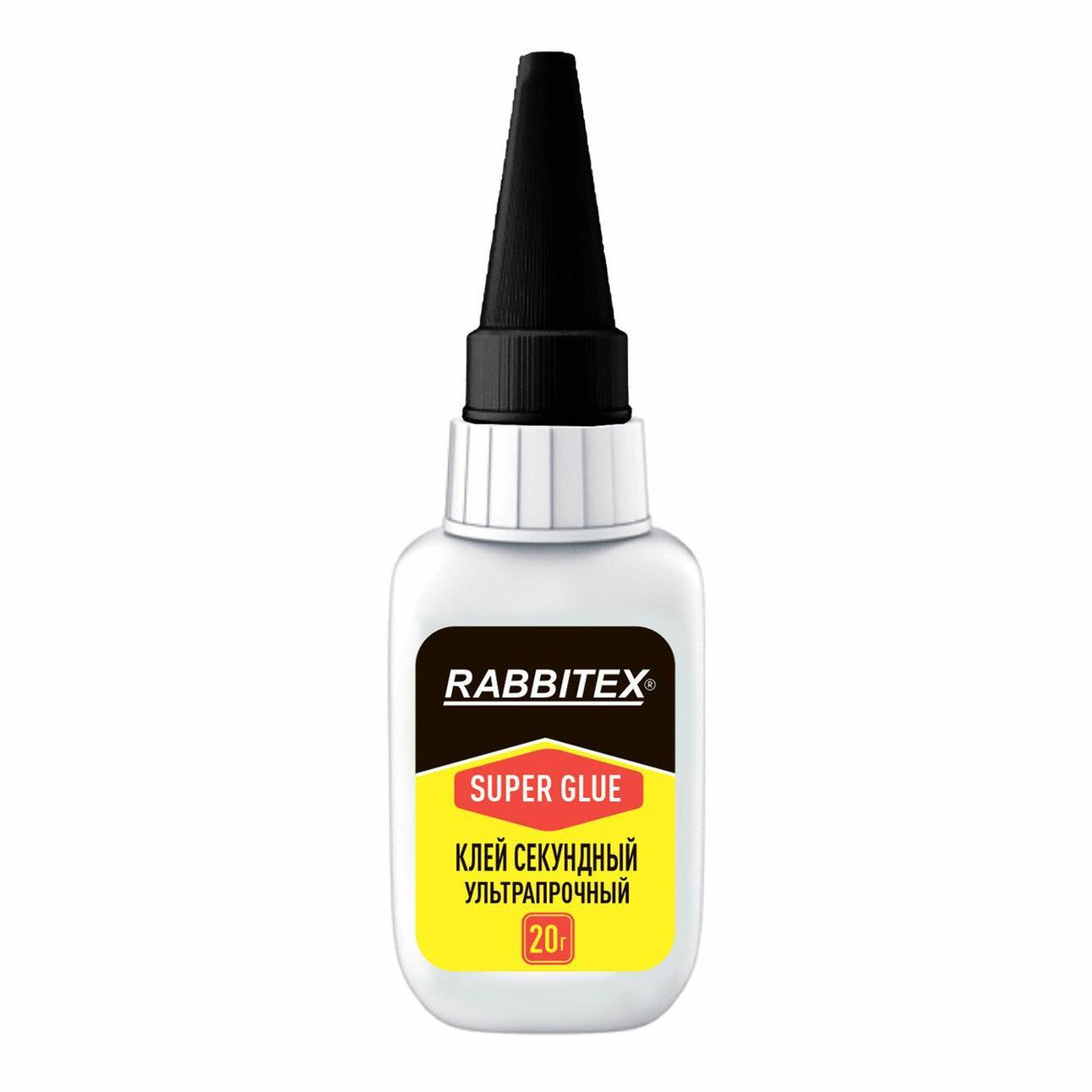 Клей Rabbitex Суперклей секундный ультрапрочный RABBITEX 2х20г