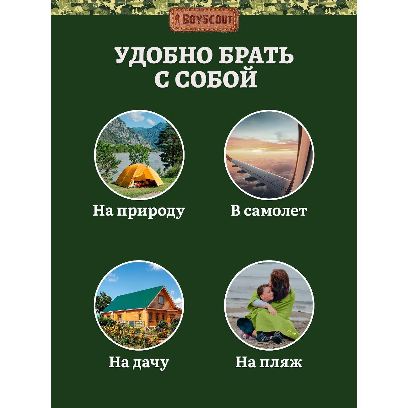Плед BoyScout 61060_зеленый