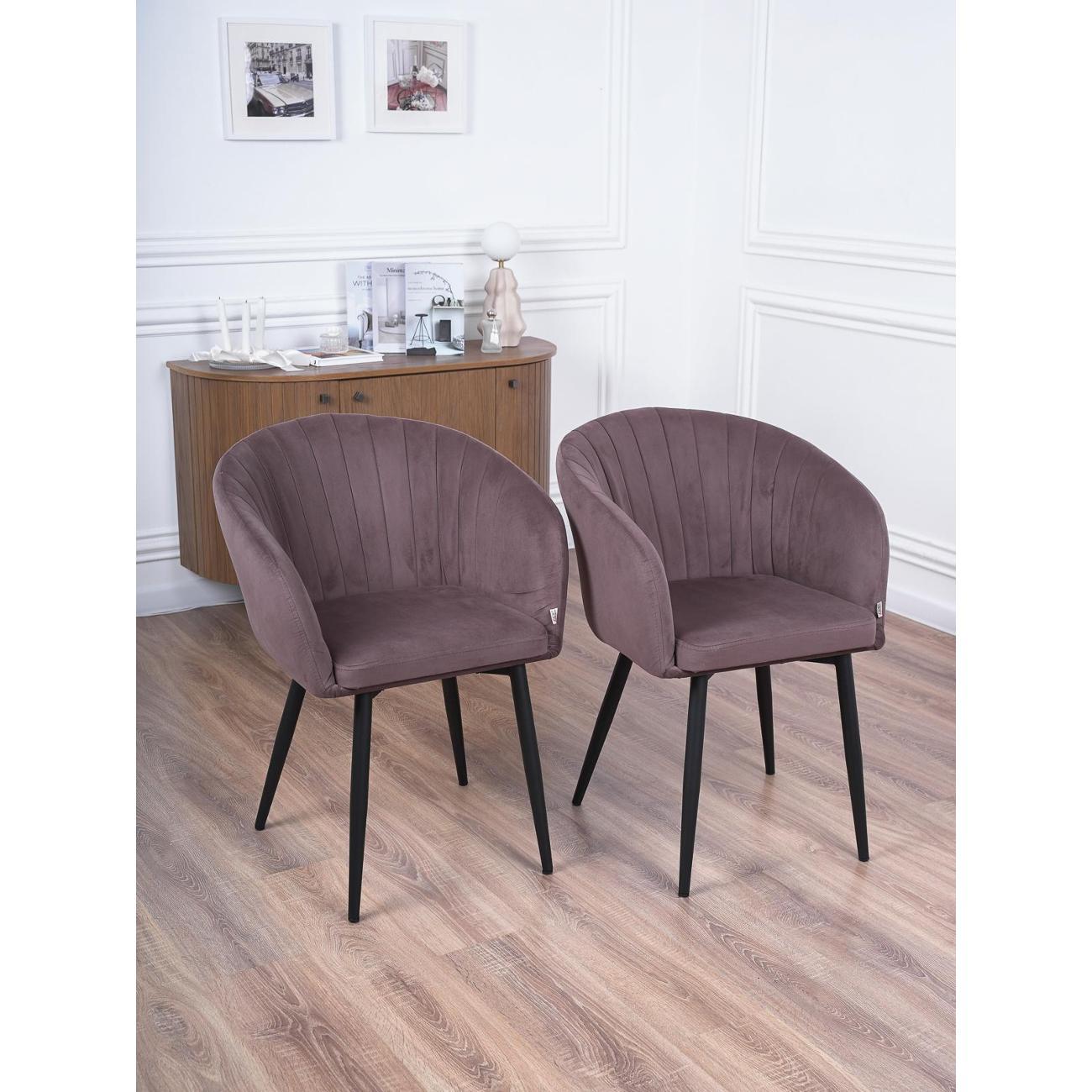 (МП)Стул Frenesie Малибу Велюр Шоколад 2