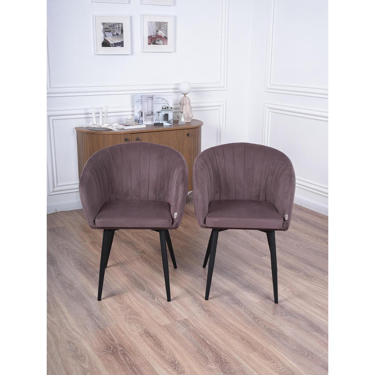 (МП)Стул Frenesie Малибу Велюр Шоколад 2