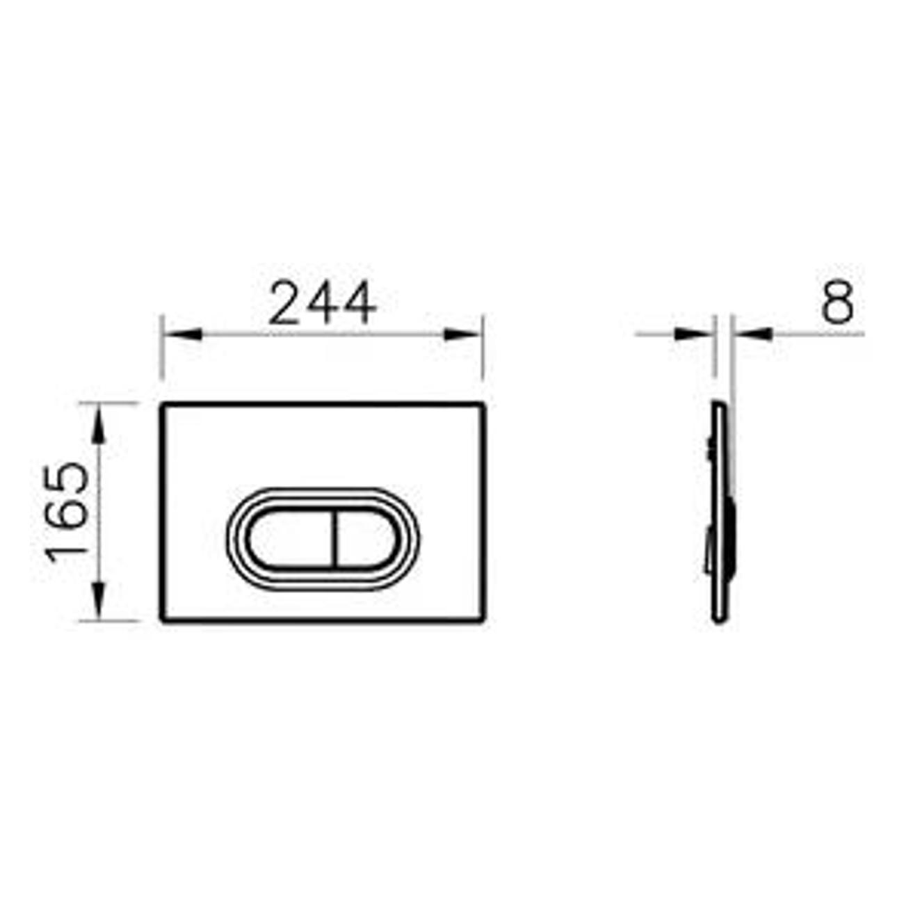 Система инсталляций и смыва VitrA Кнопка смыва VitrA Loop O глянцевая белая
