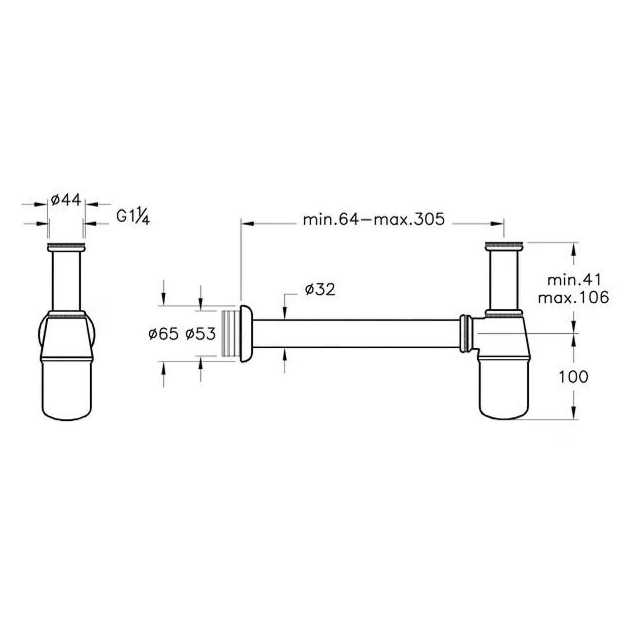 Сифон, отвод, гофра Vitra Сифон для раковины VitrA