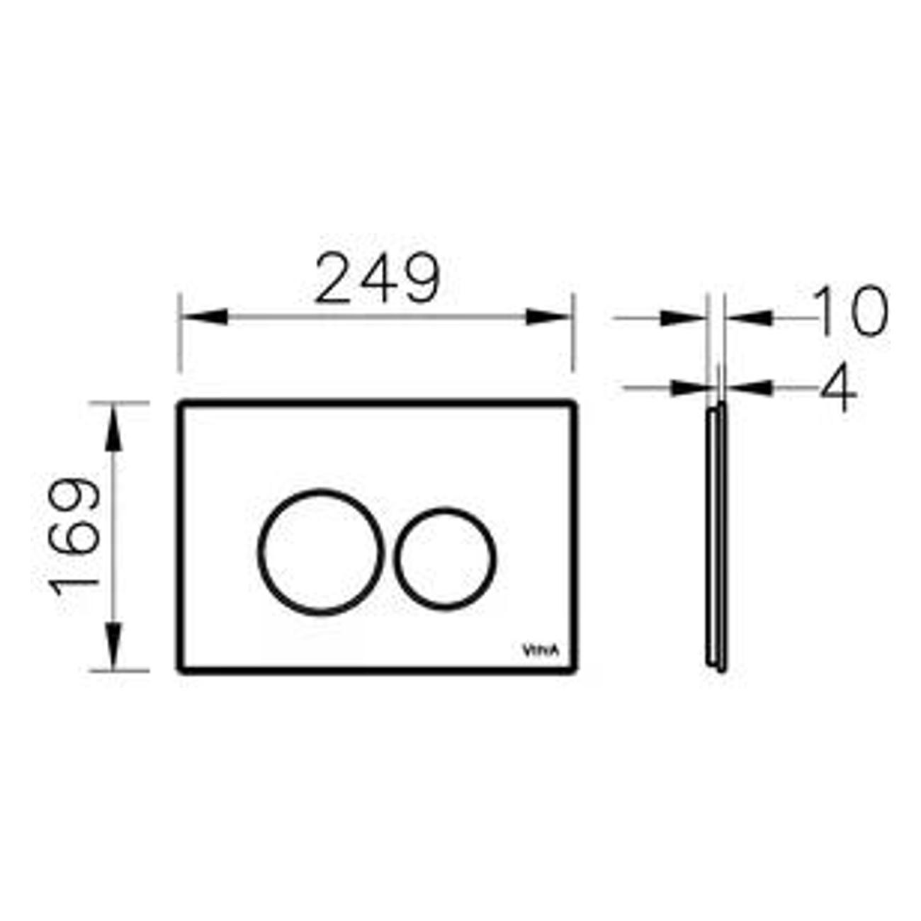 Система инсталляций и смыва VitrA Кнопка смыва для инсталляции VitrA Origin