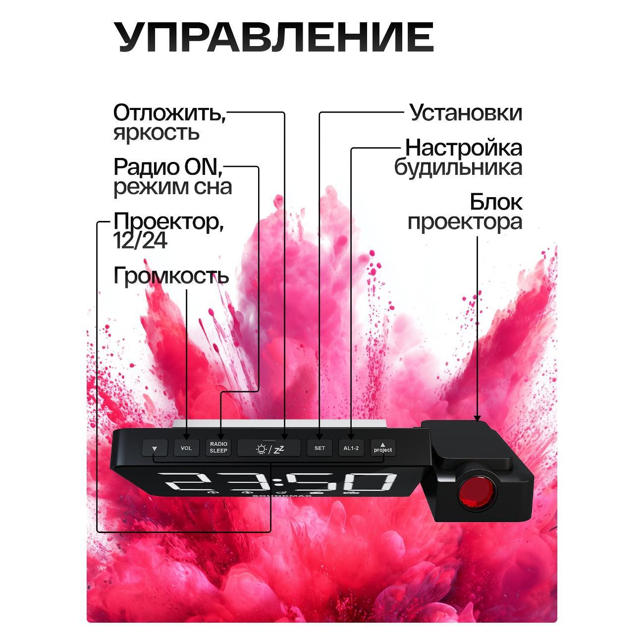Радио-часы Soundmax SM-1539