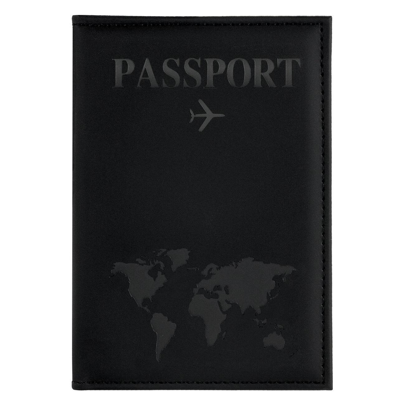 Обложка для документов Staff Обложка д/паспорта soft touch, черная*