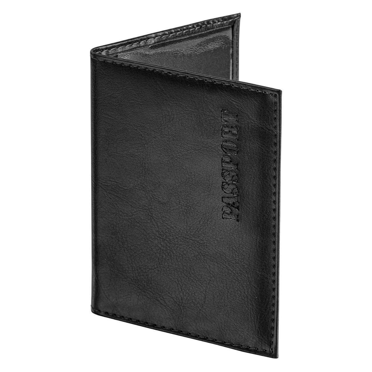 Обложка для документов Staff Обложка паспорт PASSPORT экокожа черная