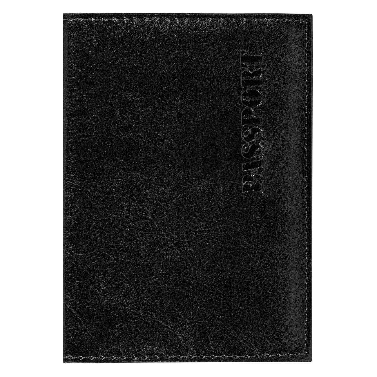 Обложка для документов Staff Обложка паспорт PASSPORT экокожа черная
