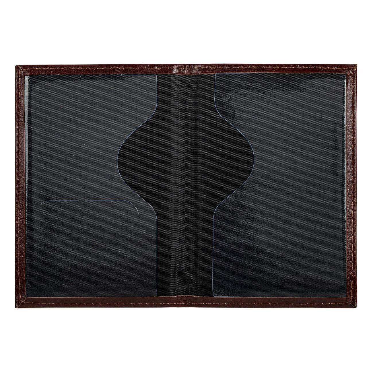 Обложка для документов Staff Обложка для паспорта, экокожа мягкая, коричневая