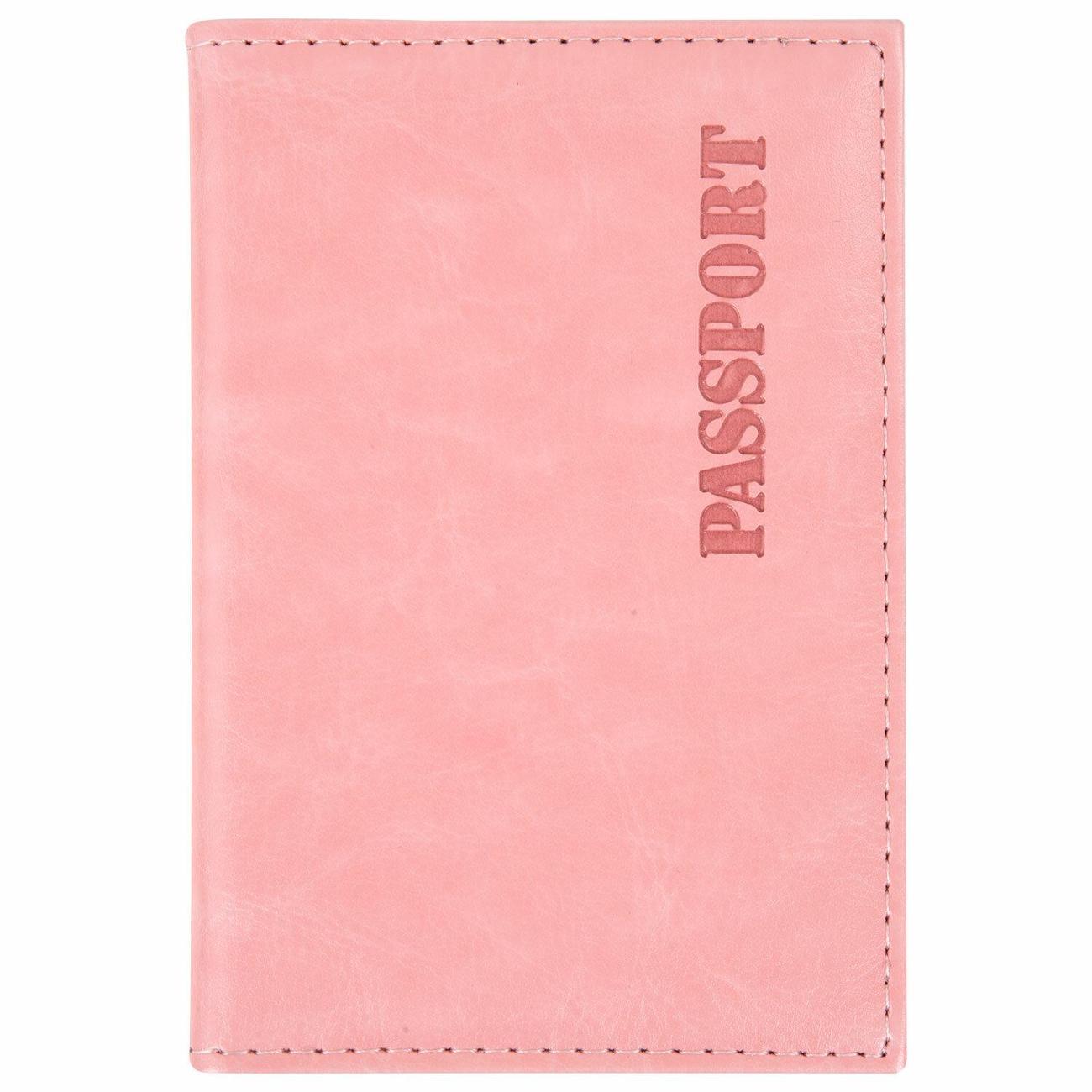 Обложка для документов Staff Обложка для паспорта, экокожа мягкая, розовая