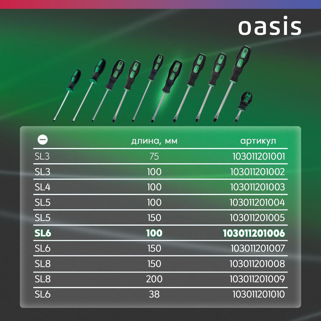 Отвертка OASIS ECO 103011201006