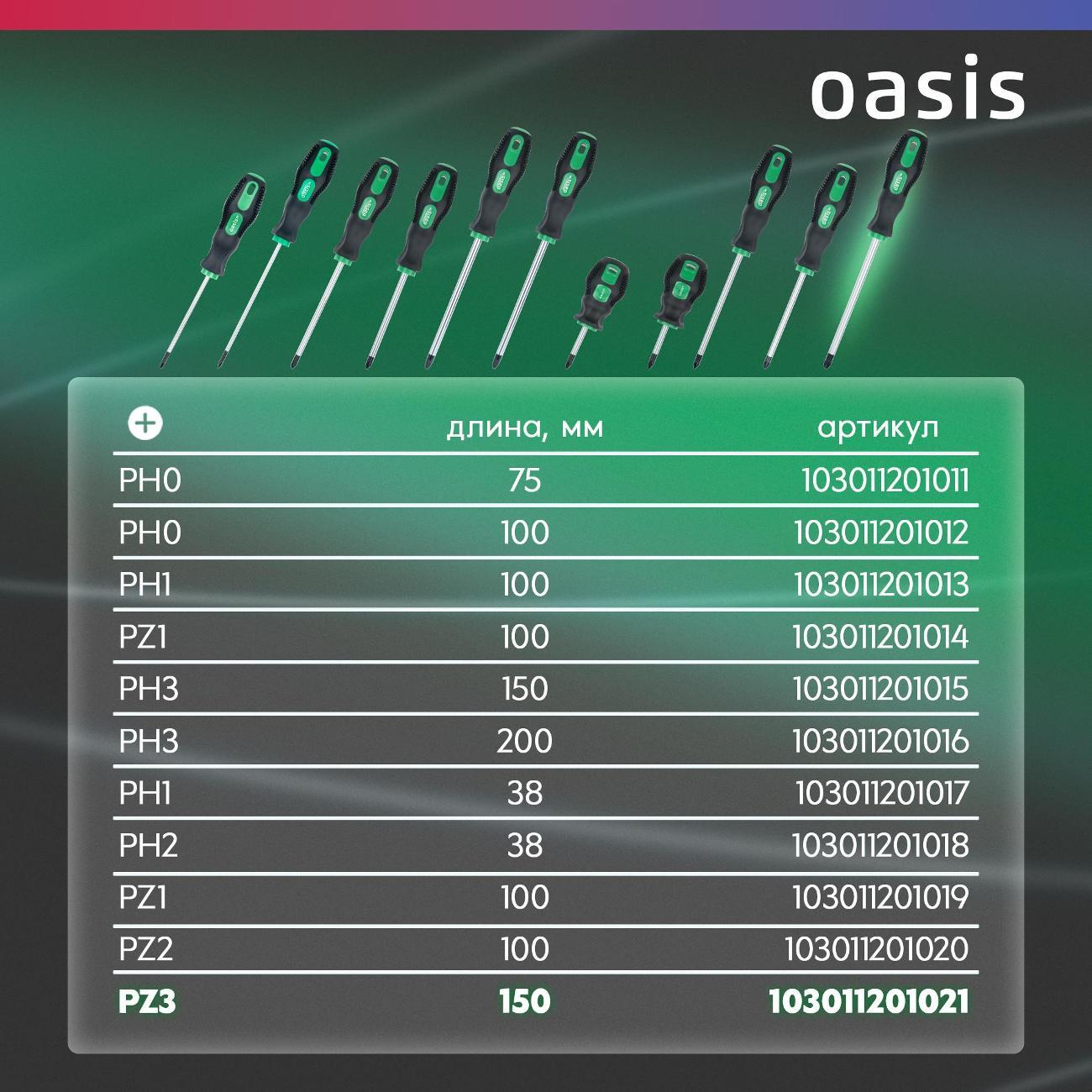 Отвертка OASIS ECO 103011201021