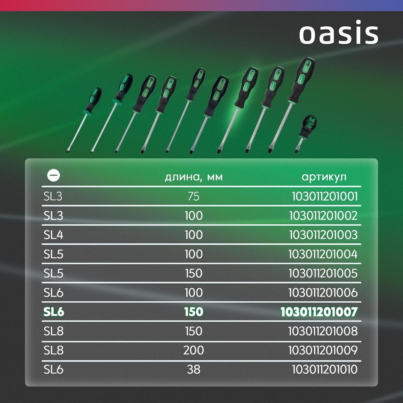 Отвертка OASIS ECO 103011201007