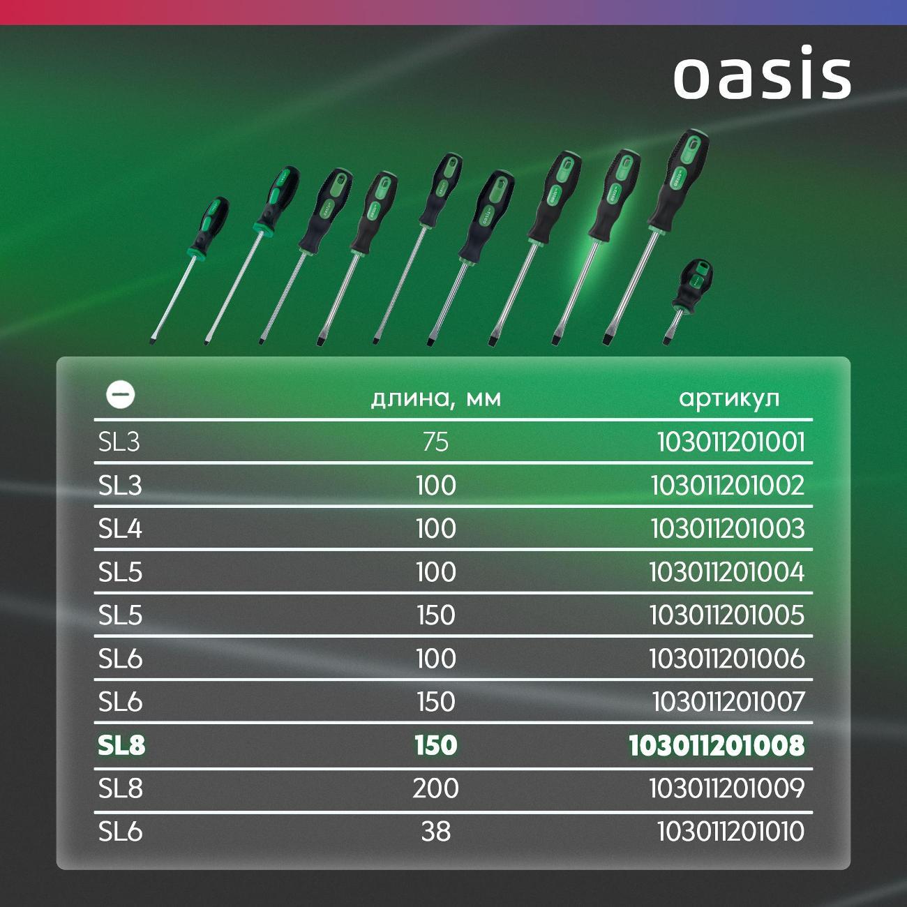 Отвертка OASIS ECO 103011201008