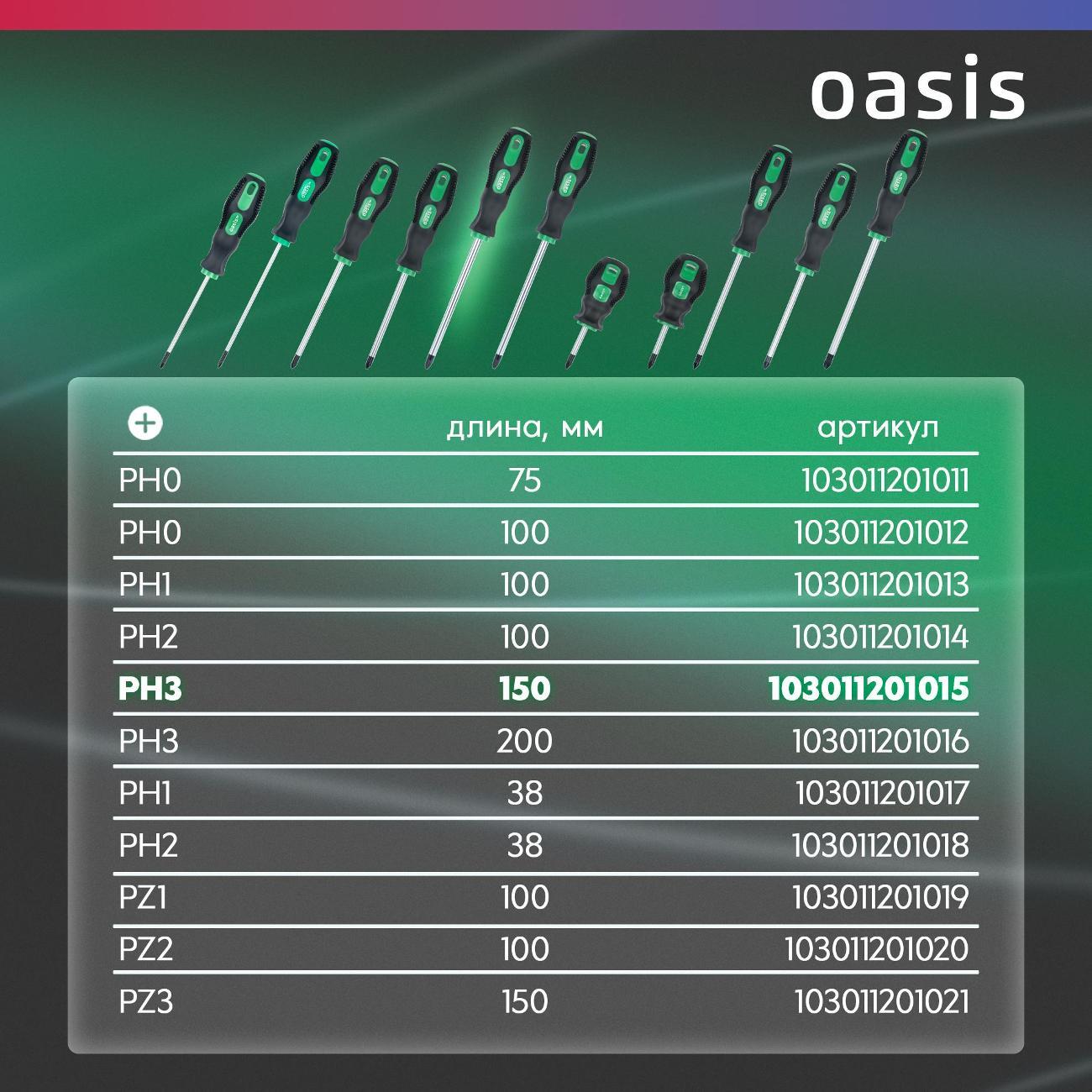 Отвертка OASIS ECO 103011201015