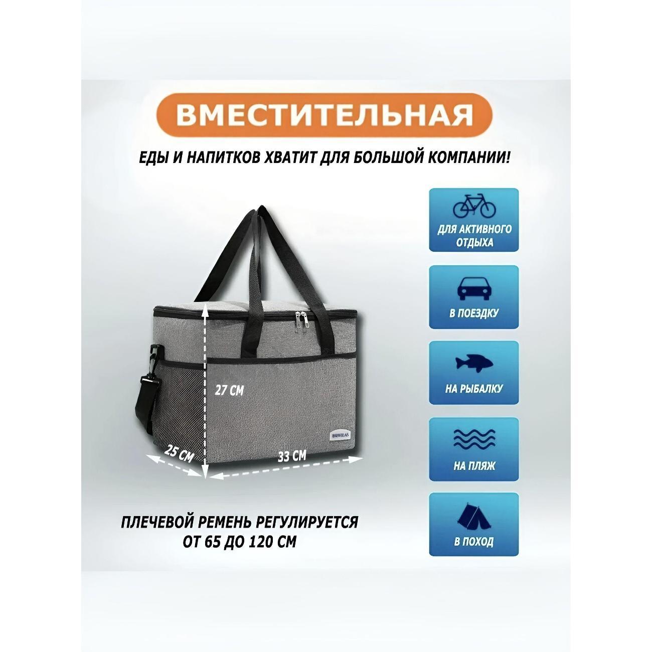 Термосумка Нет бренда для похода и в дорогу, 22 л