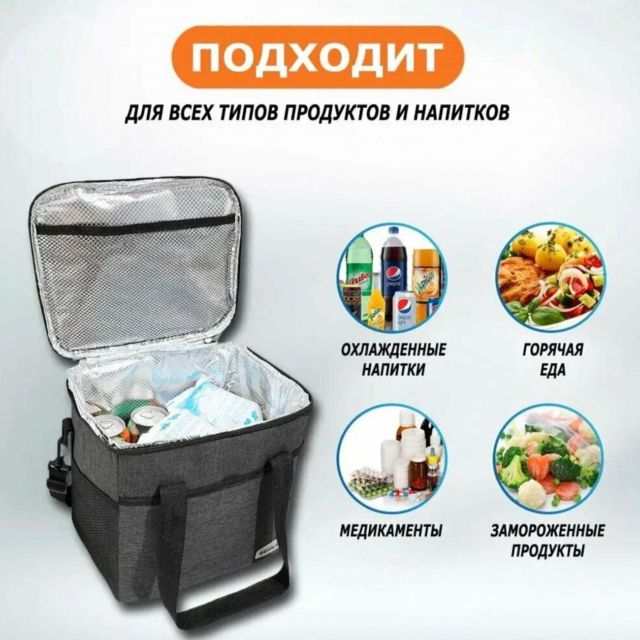 Термосумка Нет бренда для похода и в дорогу, 22 л