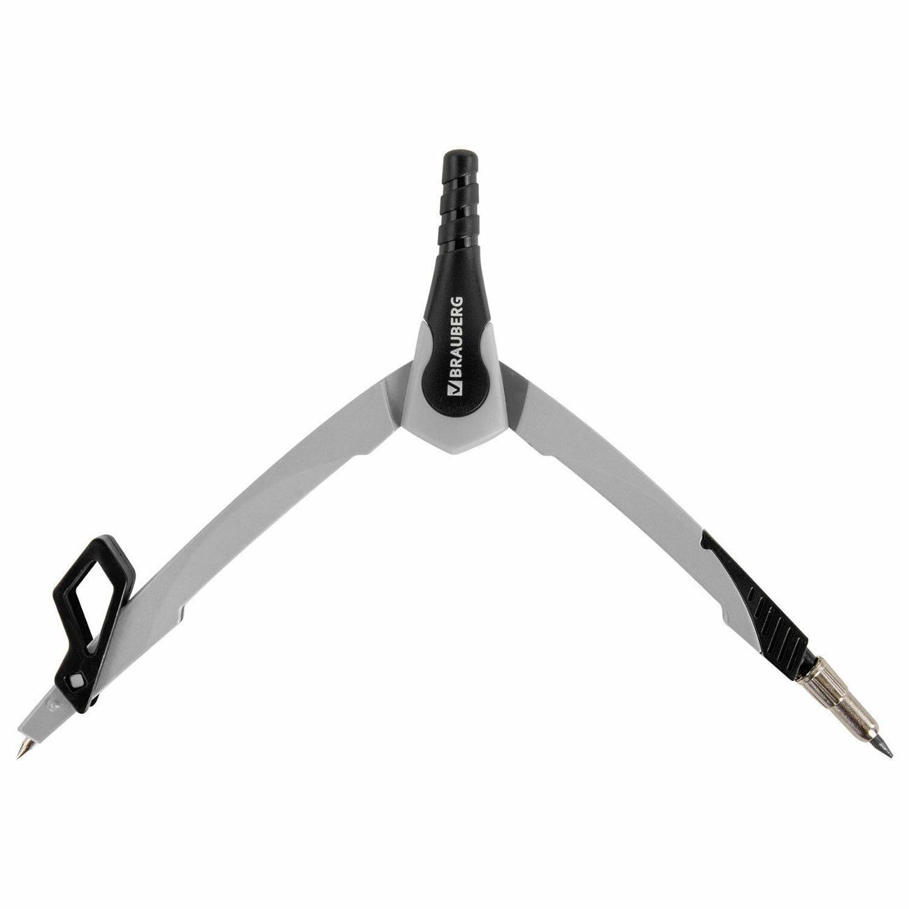 Циркуль Brauberg Циркуль BRAUBERG 135мм цв+защитный колпачок