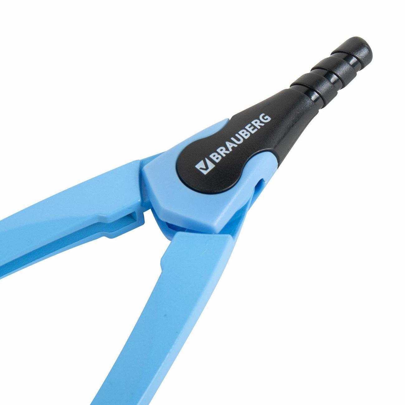 Циркуль Brauberg Циркуль BRAUBERG 135мм цв+защитный колпачок*