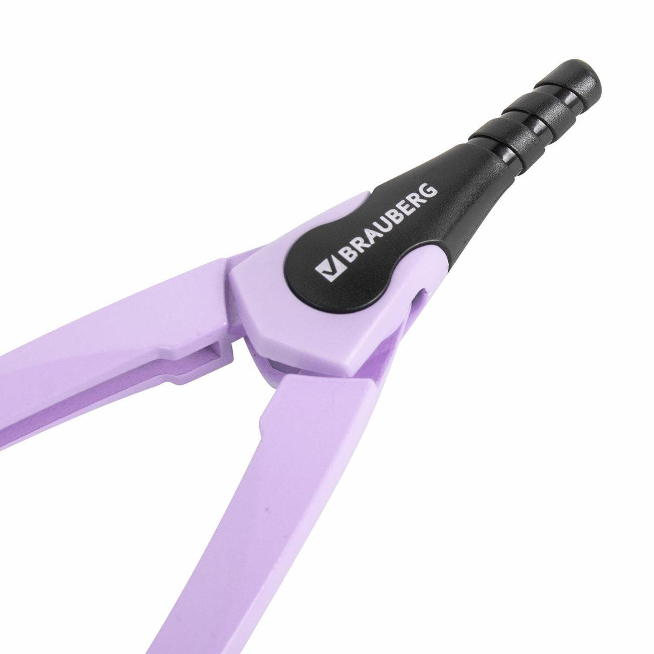 Циркуль Brauberg Циркуль BRAUBERG 135мм цв+защитный колпачок*