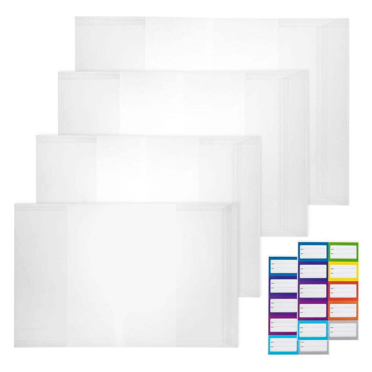 Обложка для книги Brauberg Обложки ОПП универсальные 17шт 100мкм+стикеры