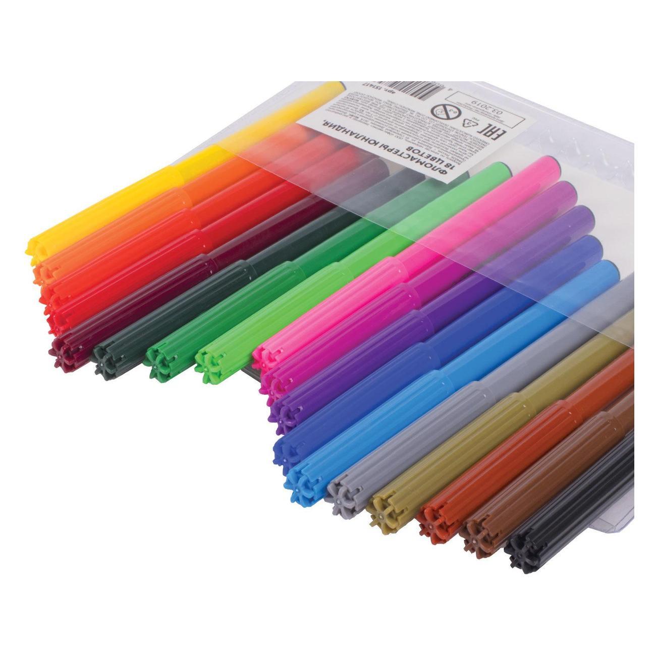 Фломастер Юнландия Фломастеры ЮНЛАНДИЯ Уроки рисования 18цв