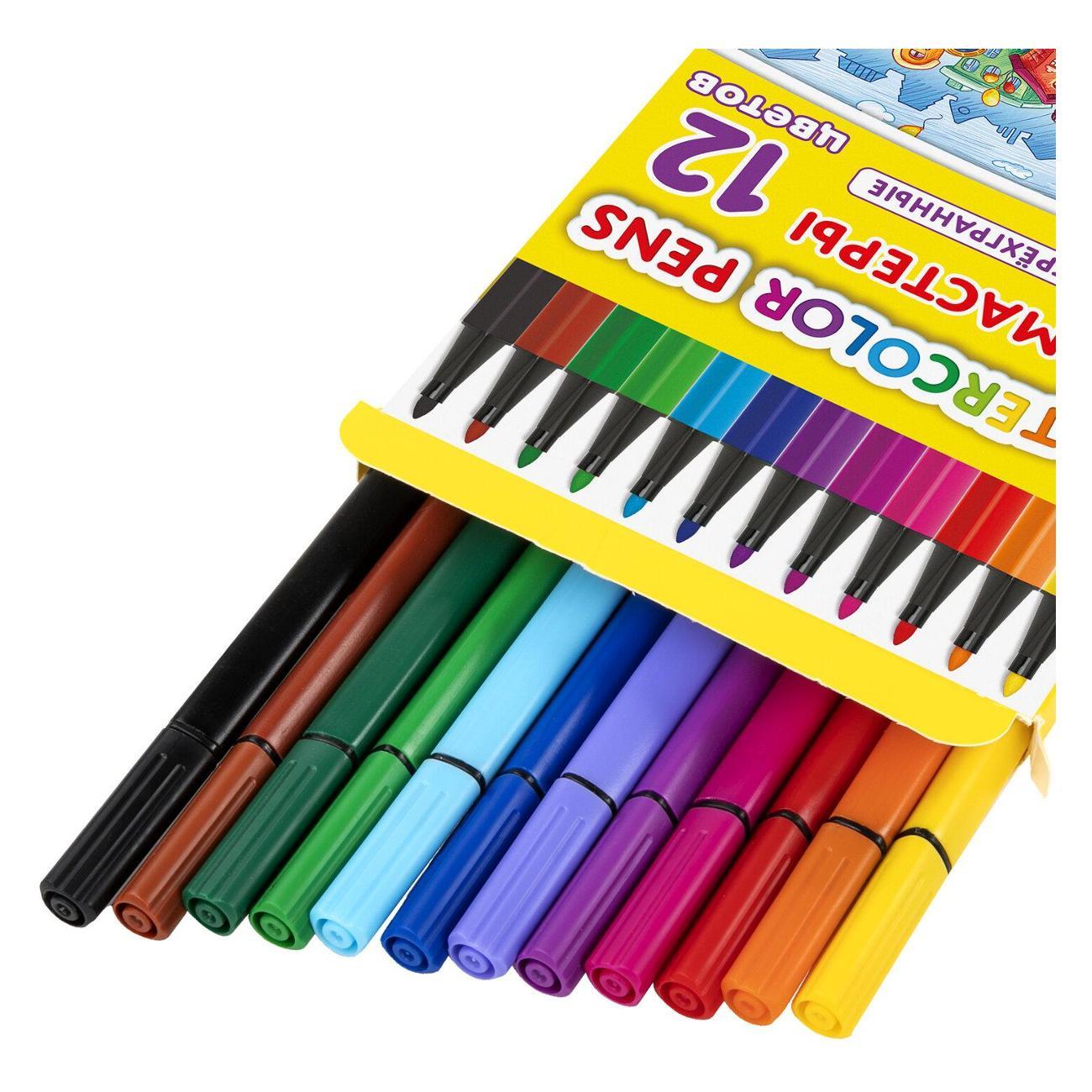 Фломастер Юнландия Фломастеры ЮНЛАНДИЯ ДОМИКИ 12цв трёхгранные