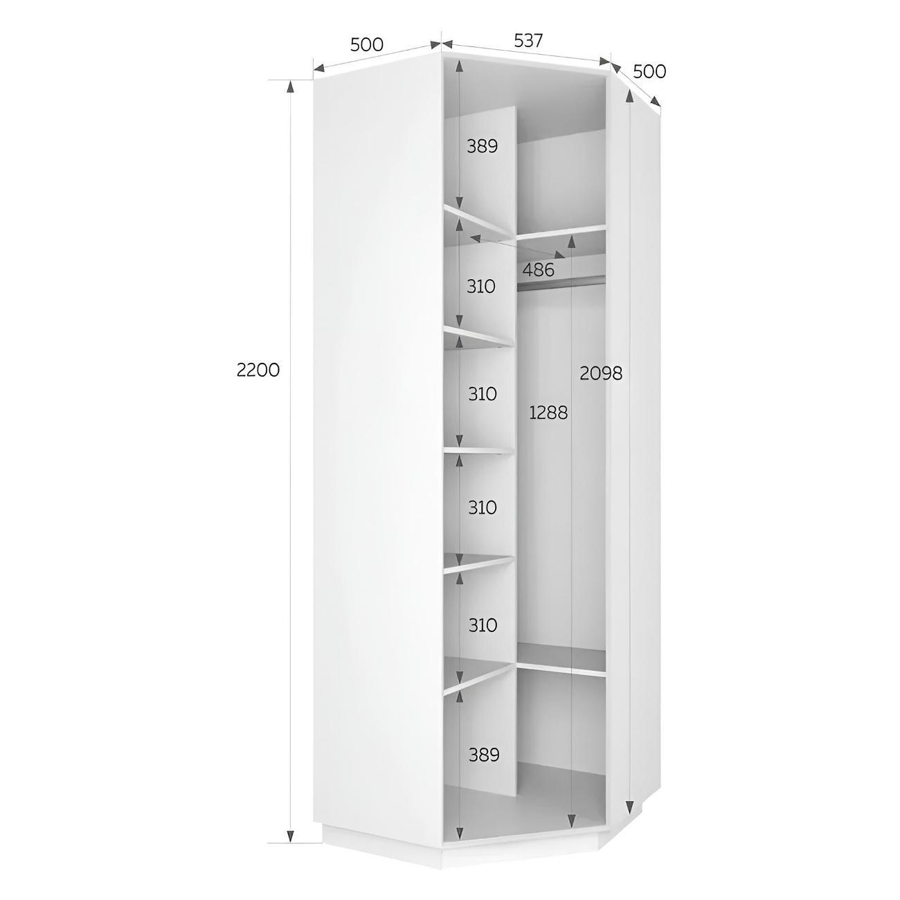 Шкаф распашной Е1 Угловой