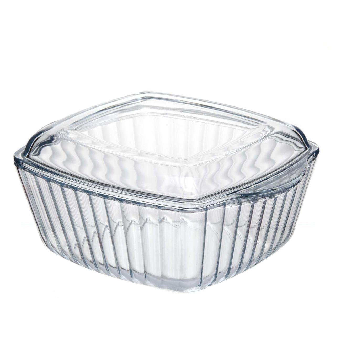 Кастрюля Pasabahce Borcam Кастрюля для запекания со стеклянной крышкой 2600 мл 254*254 мм