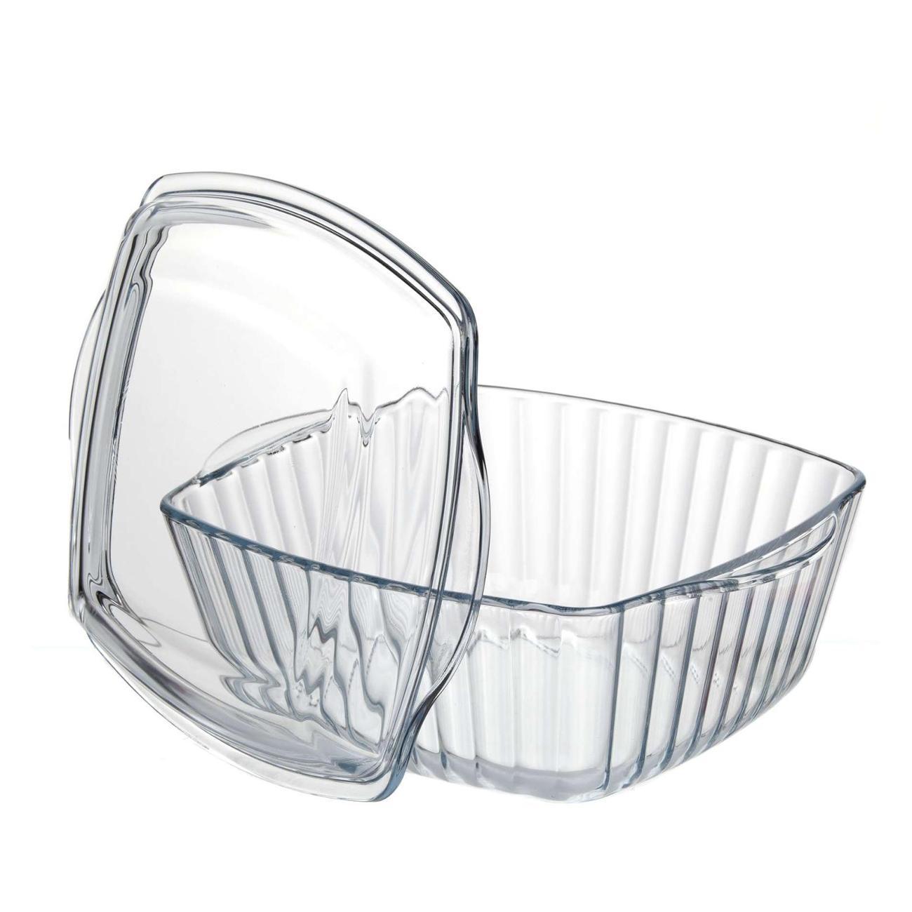 Кастрюля Pasabahce Borcam Кастрюля для запекания со стеклянной крышкой 2600 мл 254*254 мм