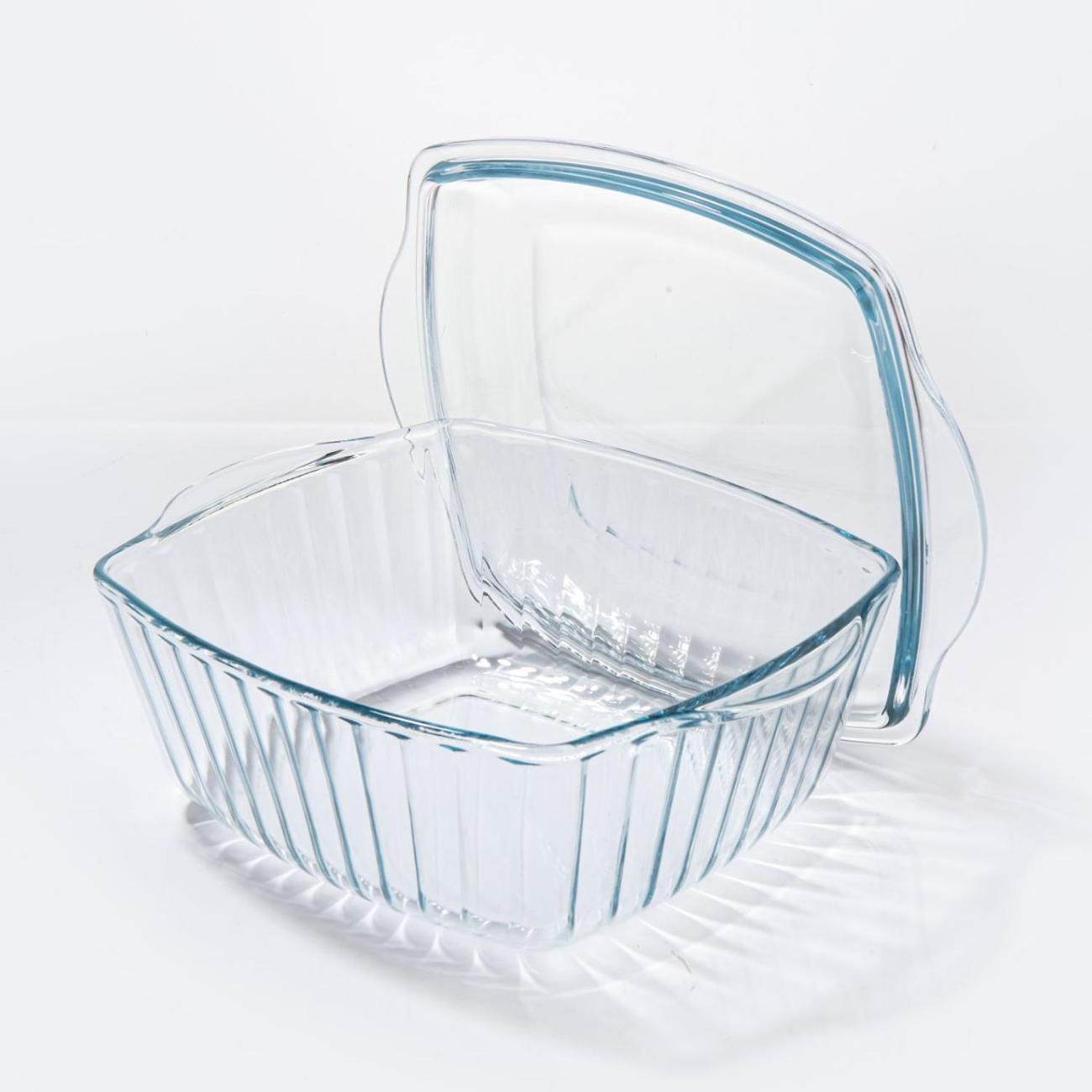 Кастрюля Pasabahce Borcam Кастрюля для запекания со стеклянной крышкой 2600 мл 254*254 мм