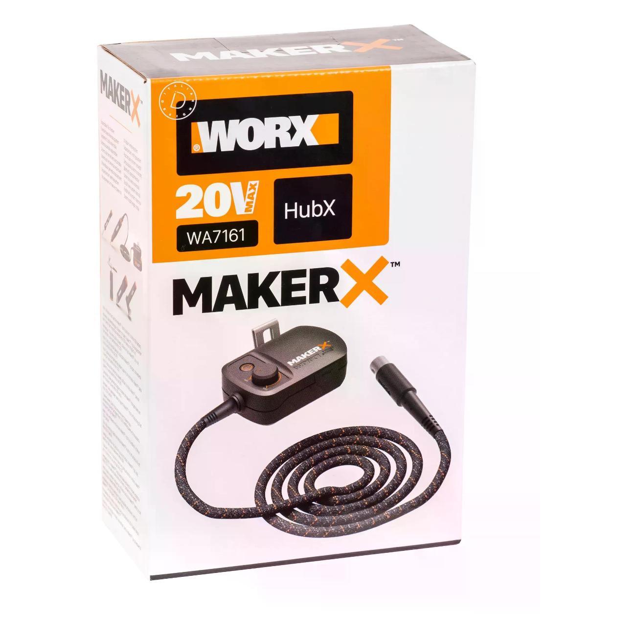 Адаптер-розетка WORX Адаптер WORX WA7161 20В для MAKER X с USB