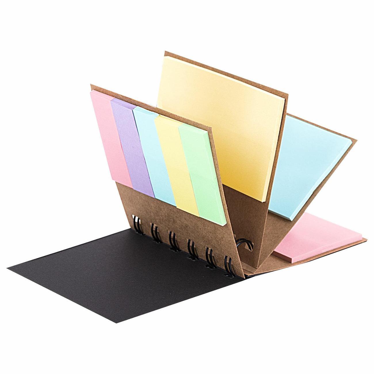 Закладка Brauberg Закладки PASTEL 50х15мм 5цвх25л + 50х75мм 3цвх25л