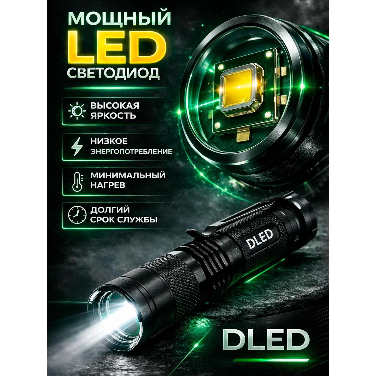 Фонарь ручной DLED Q5 Small_5