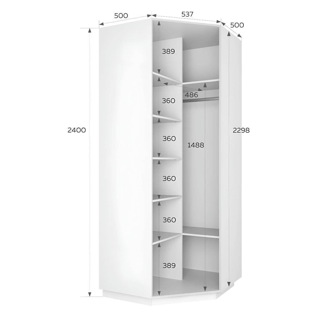 Шкаф распашной Е1 Угловой