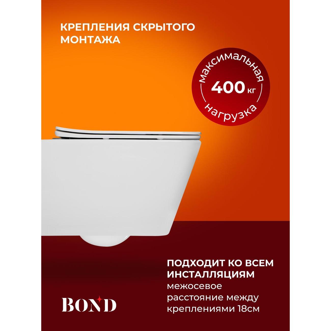 Унитаз BOND унитаз подвесной