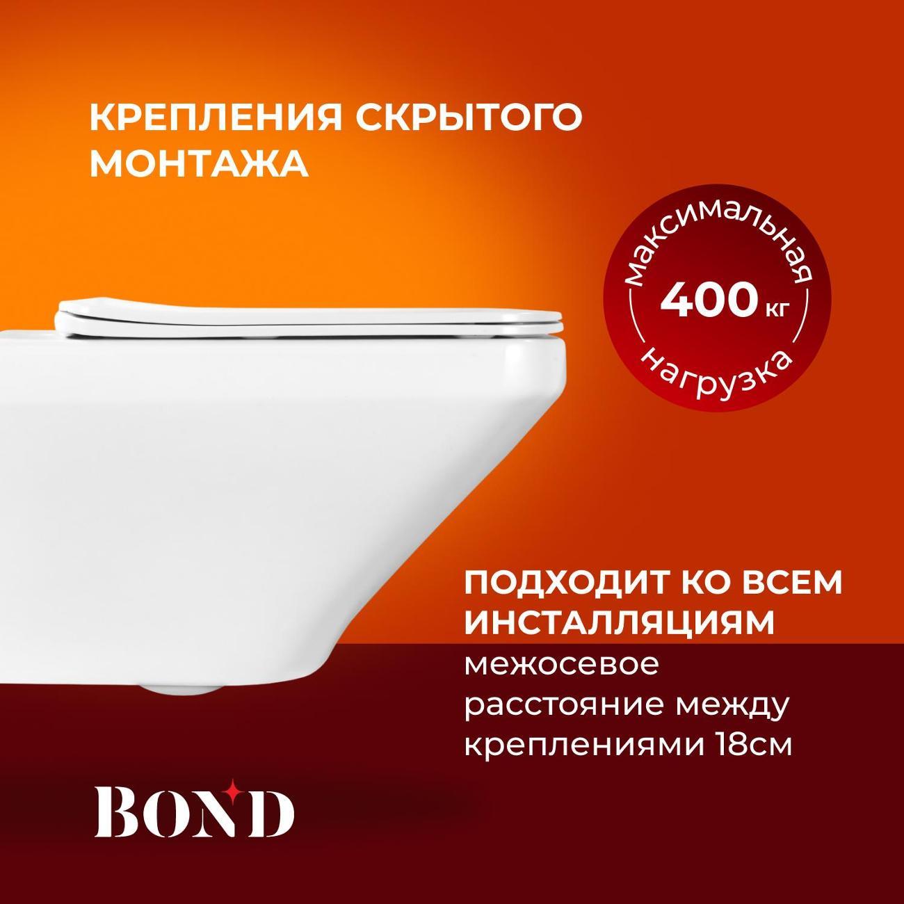 Унитаз BOND унитаз подвесной