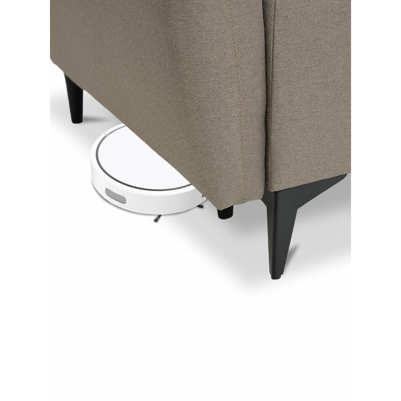 Диван Ладья Тиволи размер: 151х89х89 см, рогожка, коричневый