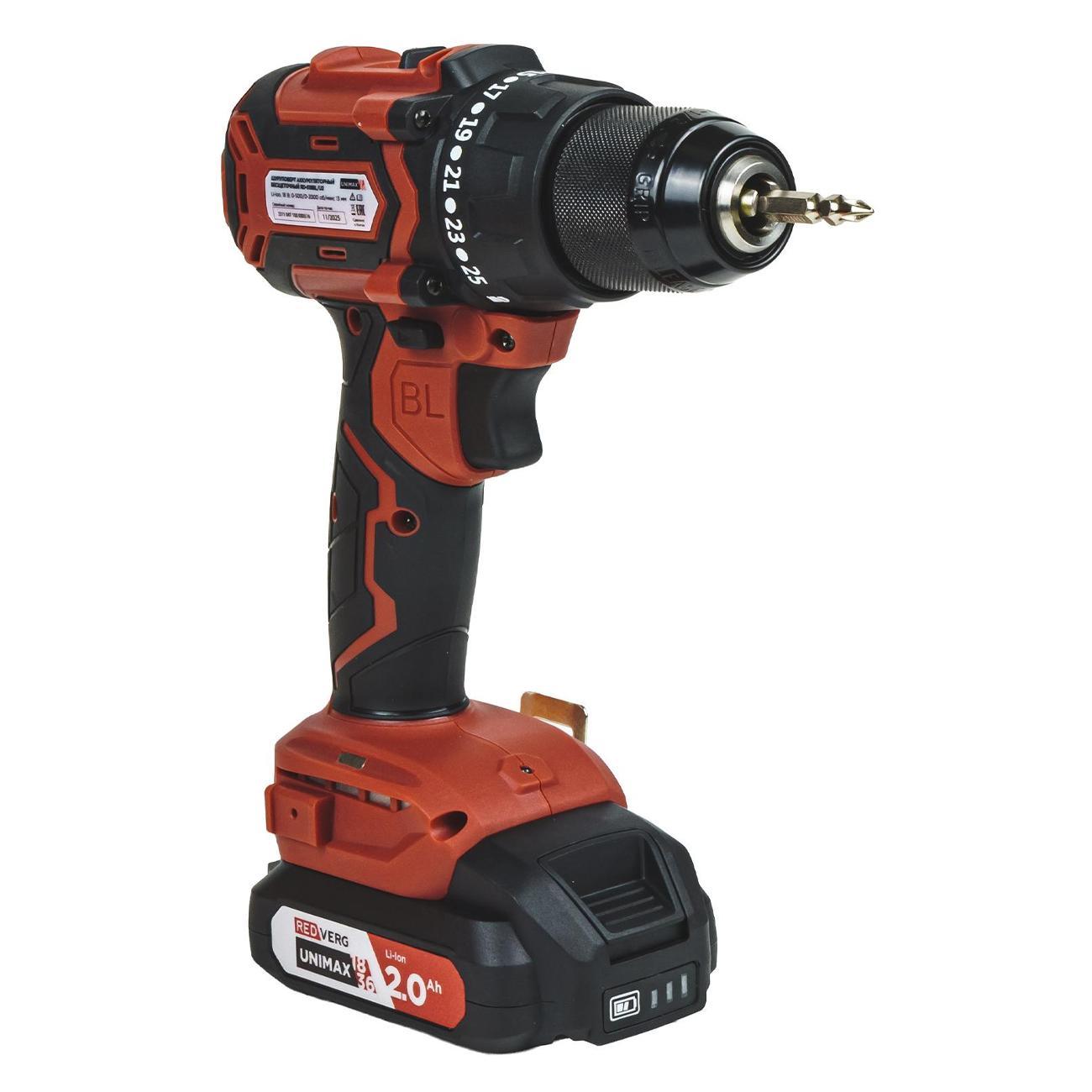 Шуруповерт Redverg RD-S18BL/U2