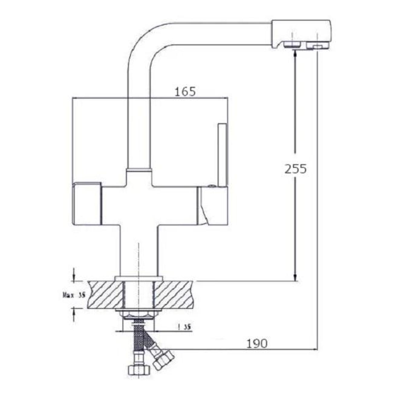 Смеситель Rush Смеситель для кухонной мойки RUSH (MS9035-31)