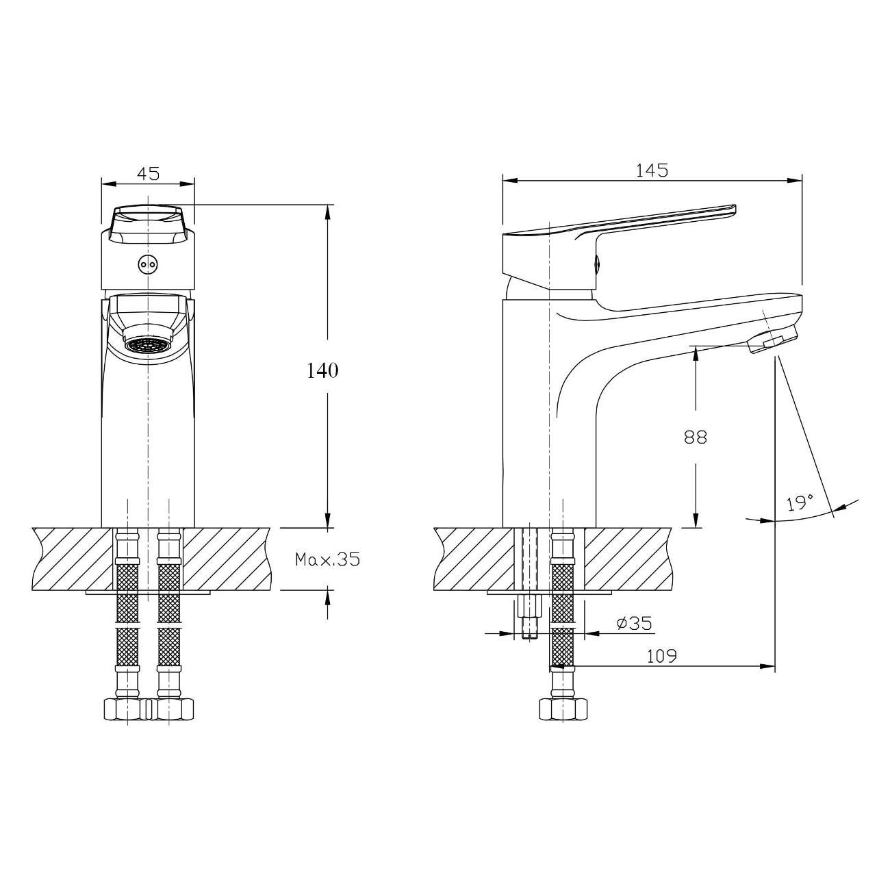 Смеситель Rush Смеситель для раковины маленький BA3935-11
