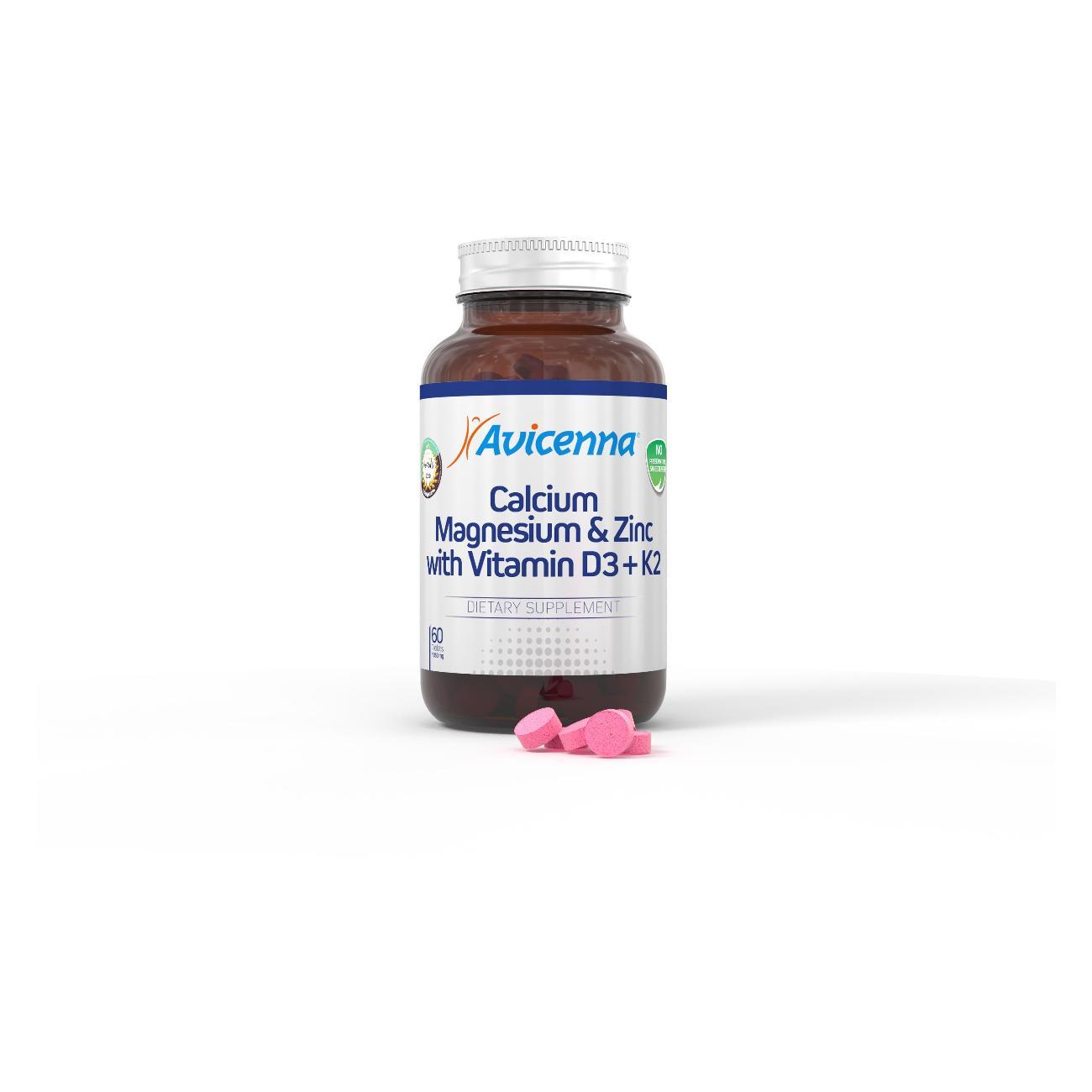 Витаминный комплекс красоты и здоровья Avicenna Calcium Magnesium & Zinc with Vitamin D3 + K2