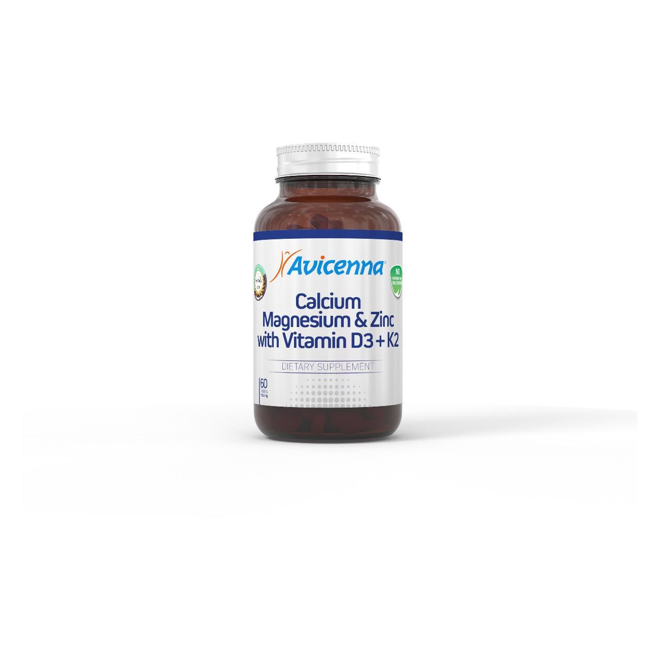 Витаминный комплекс красоты и здоровья Avicenna Calcium Magnesium & Zinc with Vitamin D3 + K2
