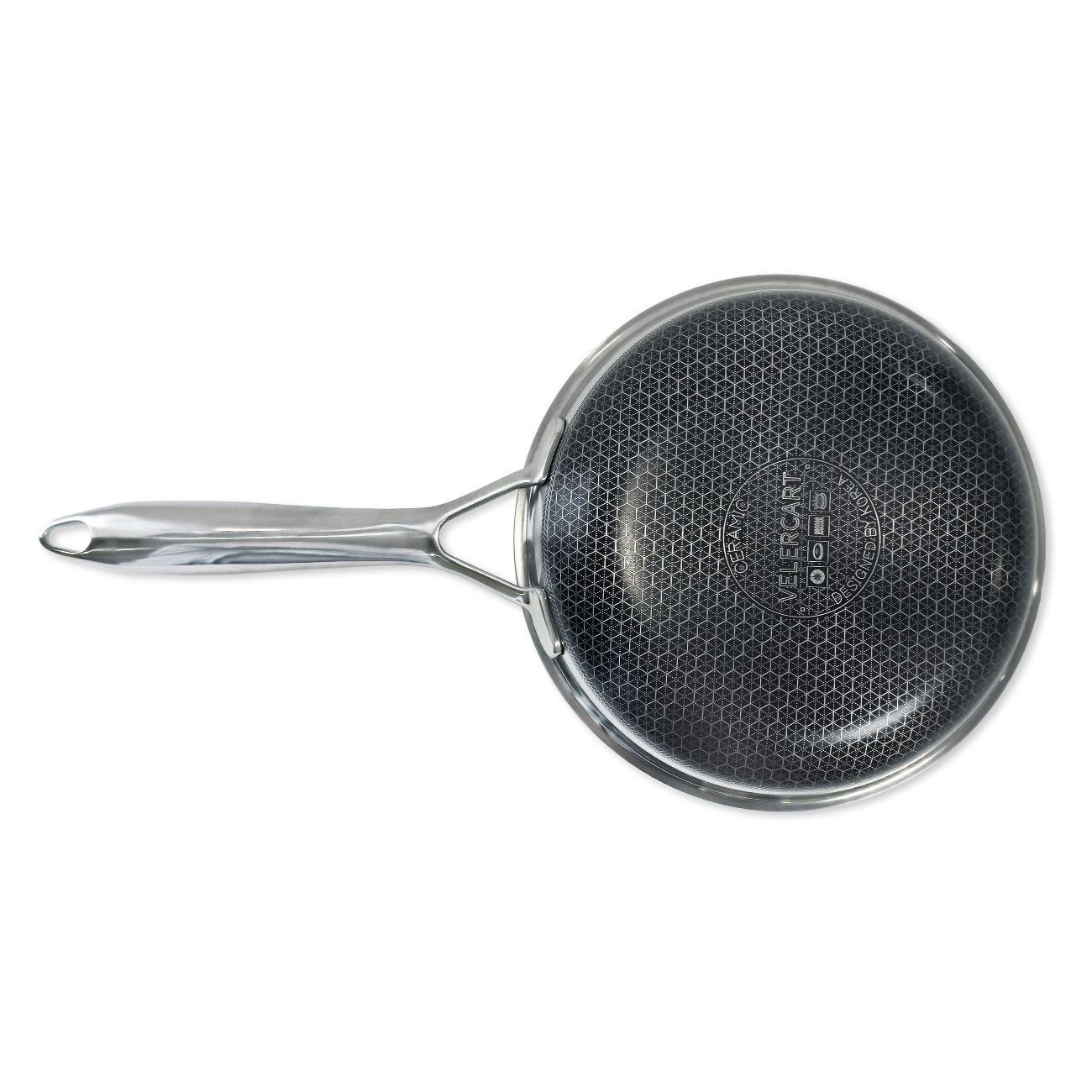 Сковорода VELERCART Сковорода из нержавеющей стали с антипригарным покрытием VELERCART T-Type, диаметр 26 см, с крышкой