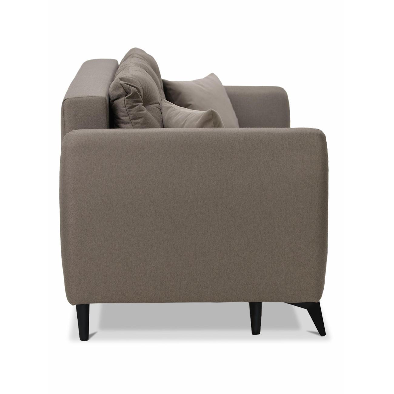 Диван ЛАДЬЯ Тиволи размер: 221х92х89см, рогожка, коричневый