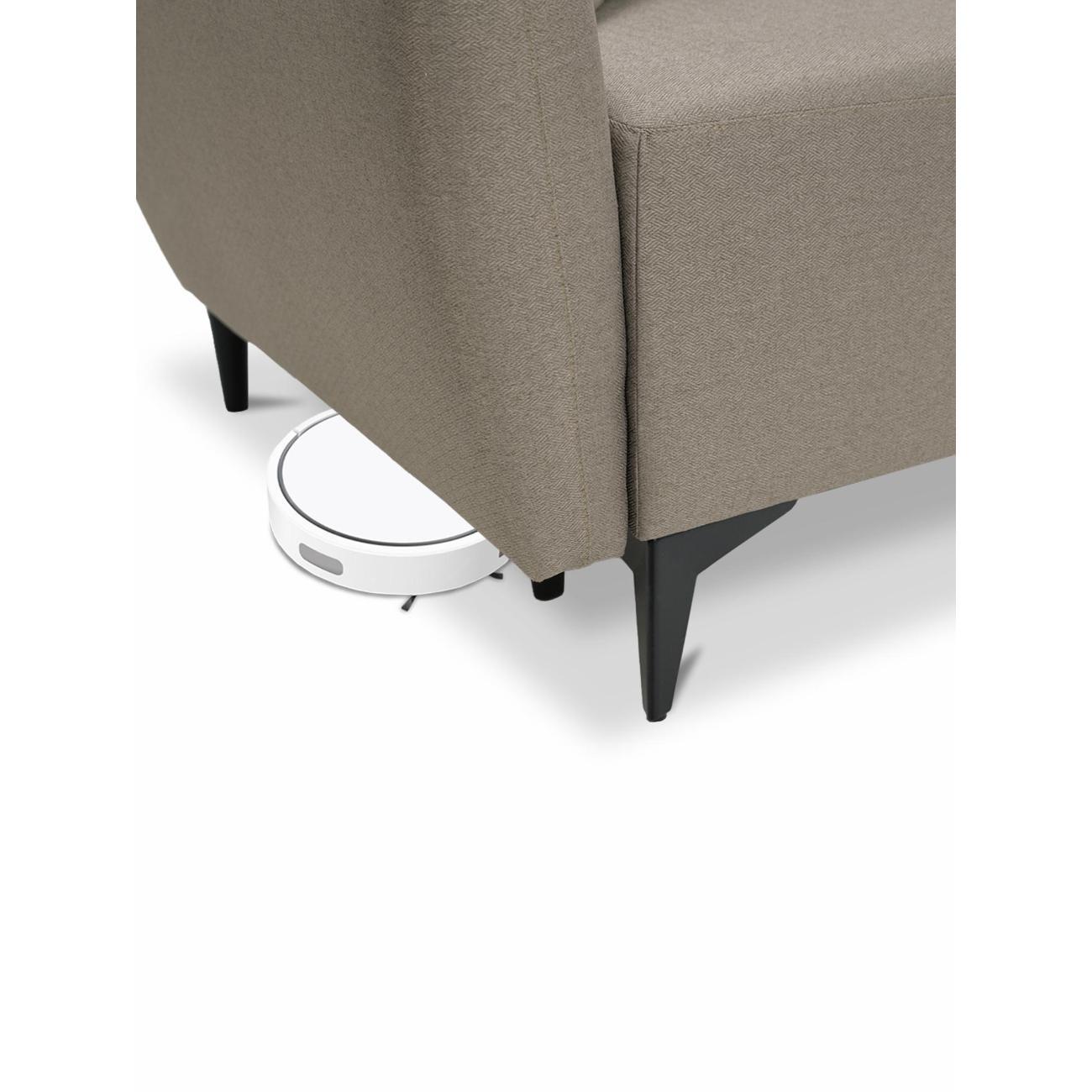 Диван ЛАДЬЯ Тиволи размер: 221х92х89см, рогожка, коричневый