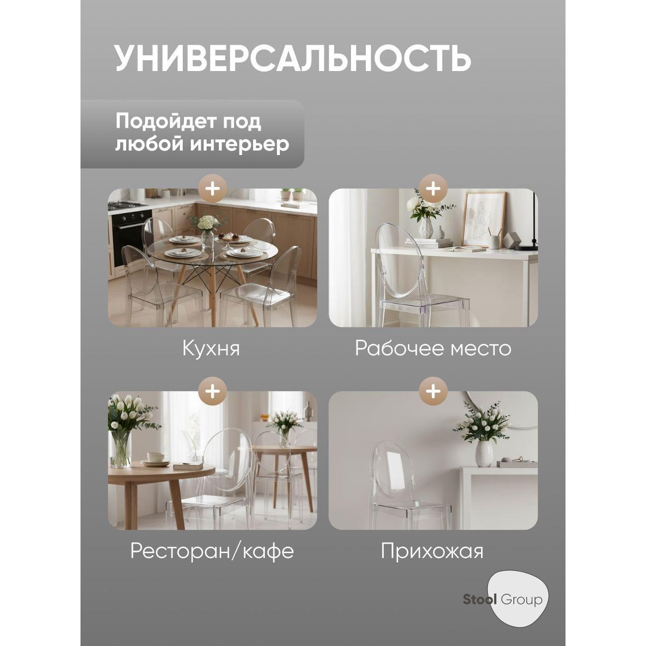 Стул обеденный Stool Group Victoria Ghost
