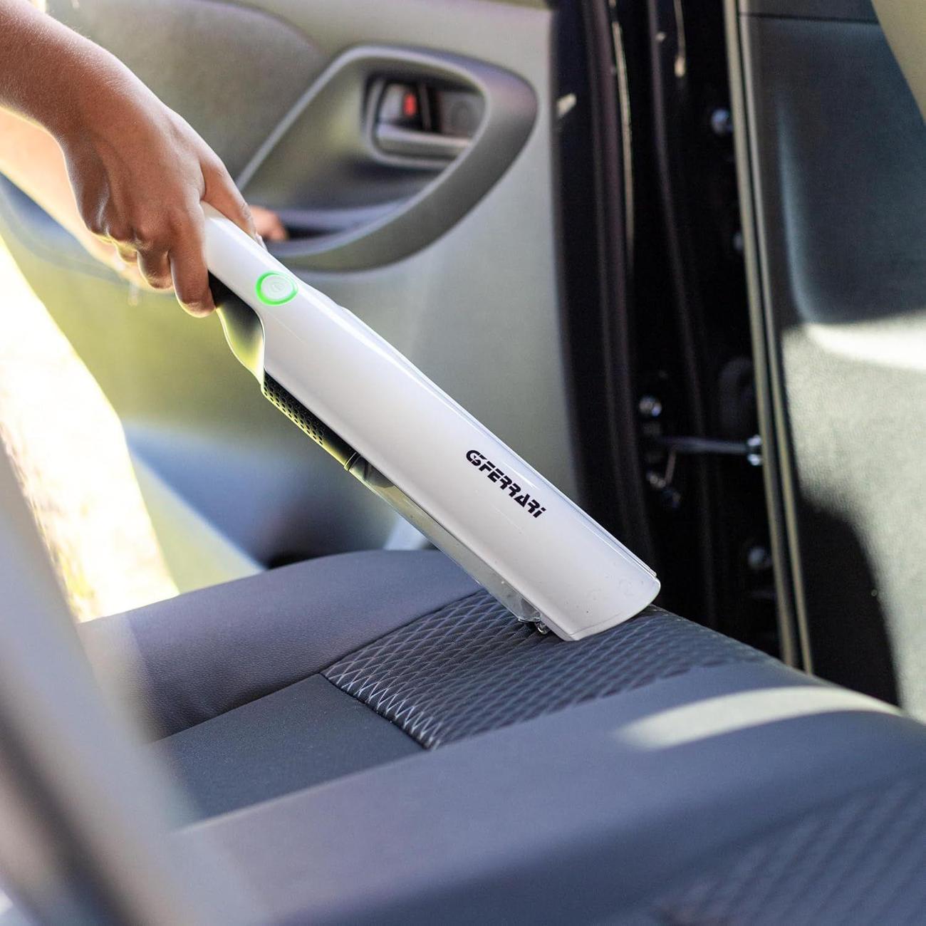 Пылесос автомобильный, аккумуляторный G3 FERRARI G9002701, белый