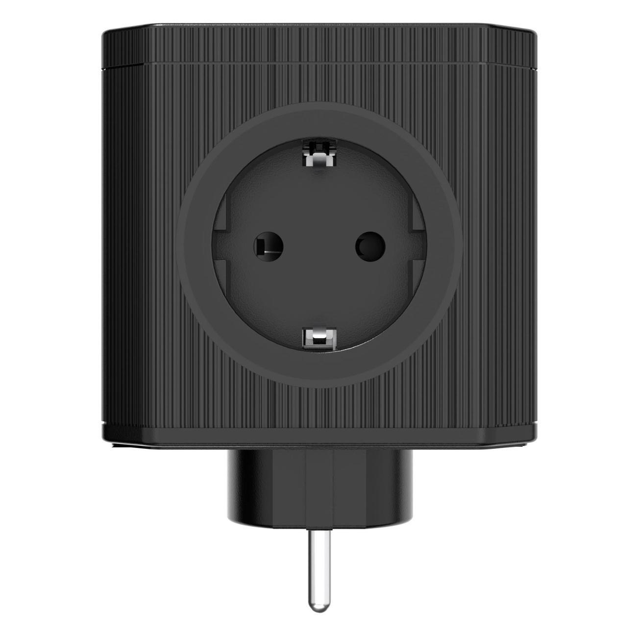 Тройник и переходник электрический AGNI TP-VE5E-black